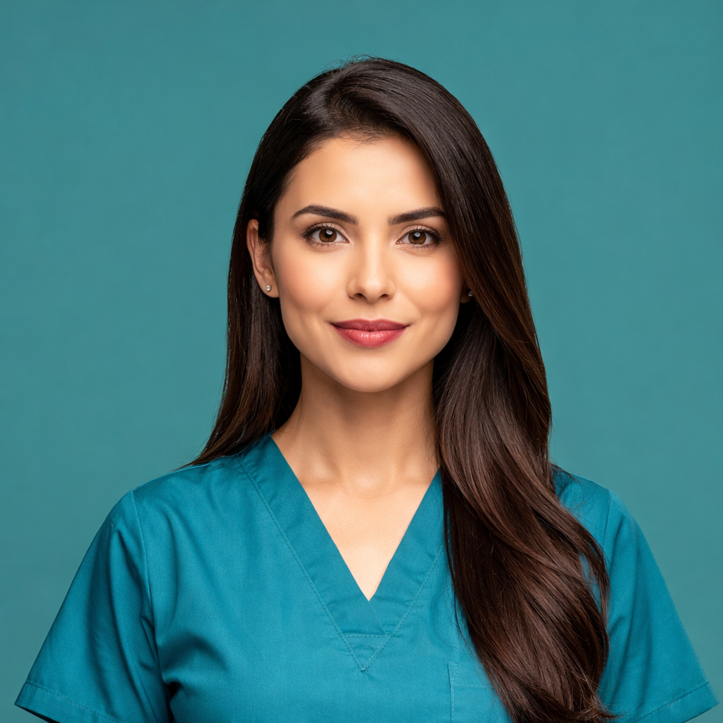 Mujer médica sonriendo