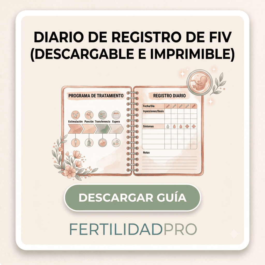 plantilla imprimible del diario de registro de ciclo fiv
