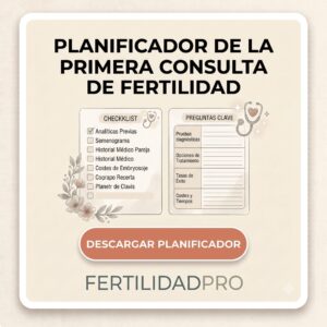 plantilla imprimible del planificador para la primera consulta de fertilidad