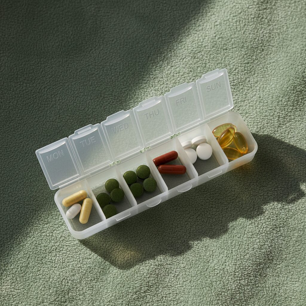 suplementos preconcepción — weekly pill organizer